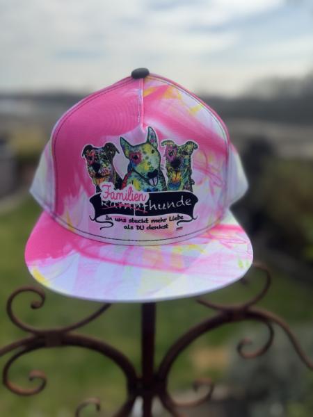 Trendige Damen & Herren Baseball Cap | Streetwear & Streetstyle Mütze mit bunten Hundemotiven der Rassen American Staffordshire Terrier, AmStaff, Staff, Staffi, Pitbull Terrier, Pit, Piti, Mischling, Mix, SOKA, Listenhund