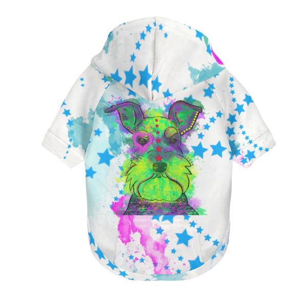 Hunde-Hoodie, Hundemotiv Fido–  bunte Popart, gemütlich, waschbar, Polyester