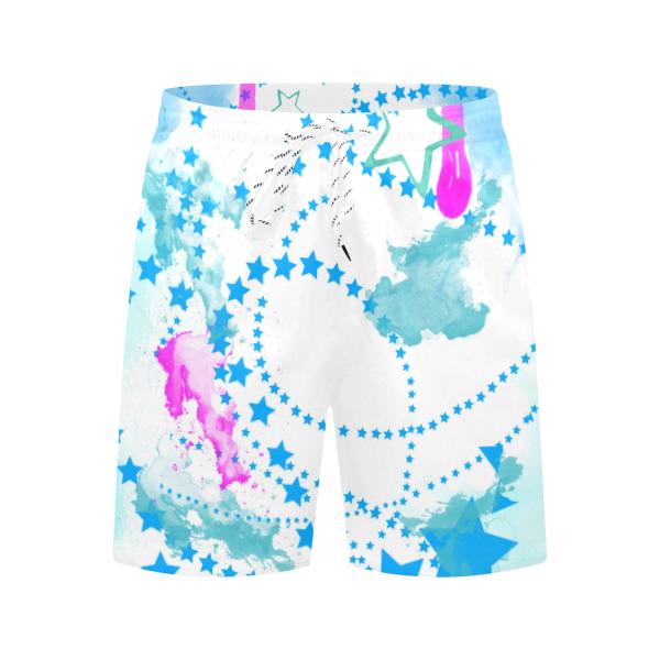 Badehose mit Hundemotiv Fido - Badehose, Shorts, Strand, bunt, Swimwear, Bademode, Mix, Mischling, Zwergschnauzer, Schnauzer