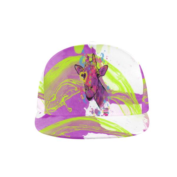 Cap Giraffe – Baumwoll-Polyester-Mix, verstellbar, Unisex, One Size, bunt, afrikanische, Giraffe, Afrika