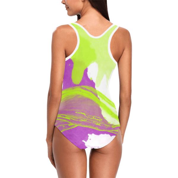 Badeanzug Afrikanische Giraffe - 85% Polyester, 15% Spandex, Wasserecht, mit Innenfutter,  bunt, Größe XS-5XL, Afrika, Bademode