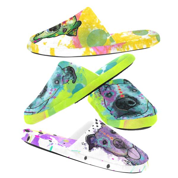 Hauspuschen, mit Lieblingsmotiv von RBC - Hausschuhe, Pantoffeln, Unisex, Grösse 35-43, bunt - Kopie