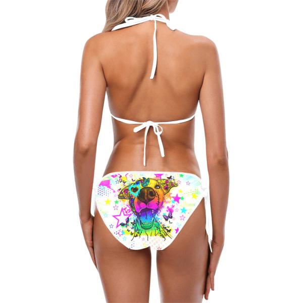 Bikini mit Hundemotiv Hazel -Triangel Bikini, Größen S-5XL, 85% Polyester, 15% Spandex, Bunt, Amstaff, Staff, Staffordshire, Pitbull, Pit, Soka