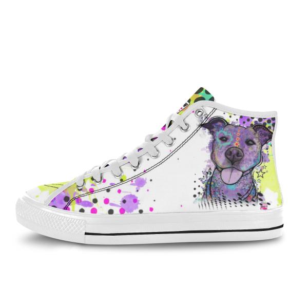 Sneaker mit Hundemotiv Mäusi - Turnschuh, Sportschuh, bunt, Unisex, Grösse 36-46, Mischling, Mix, Staffordshire, AmStaff, Staff, SOKA, Listenhund