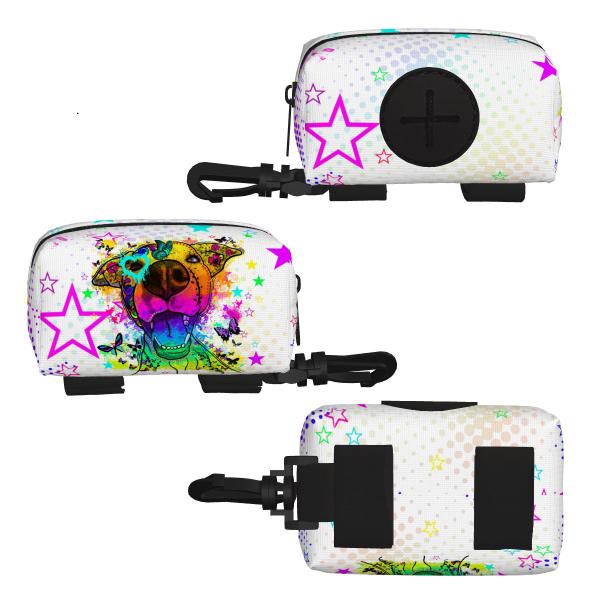 Kack & Pack mit Hundemotiv Hazel- Hundekottütentasche, Hundekotbeutelhalter, bunt, Polyster, Amstaff, Staff, Staffordshire, SOKA, Listenhund, Mischling, Mix