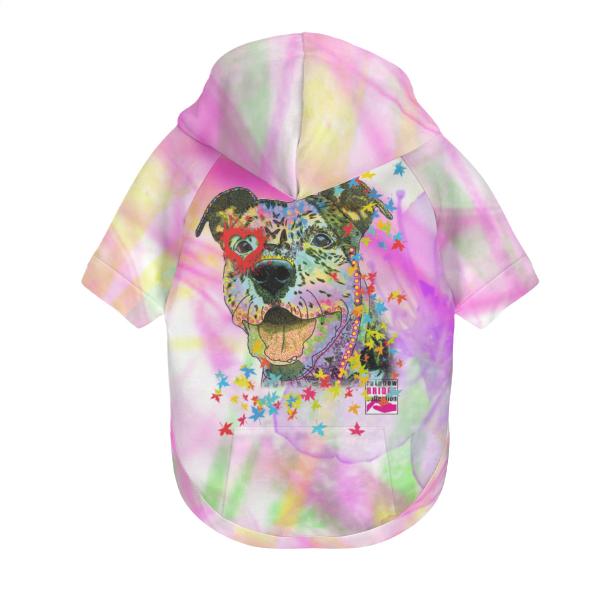 Hunde Pullover Rückeseite. In den Farben von Amy 3 Bild und dem Bild von Hexe drauf
