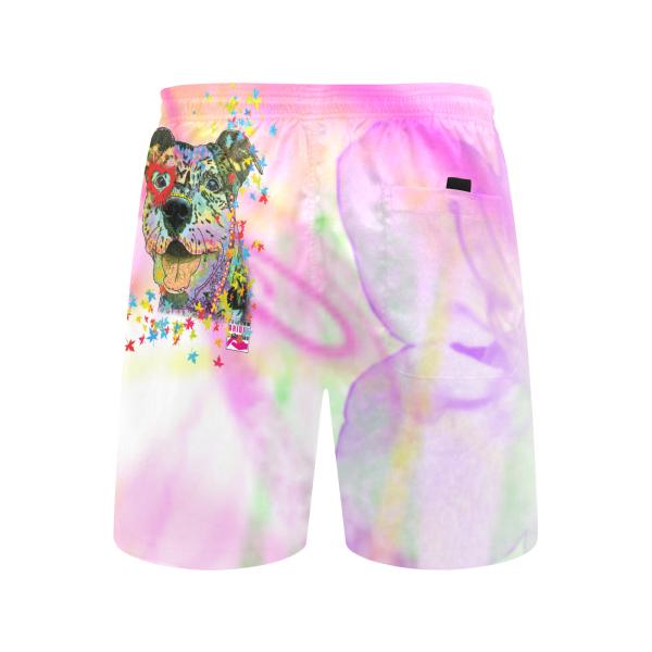 Badehose mit Hundemotiv Hexe - Badehose, Shorts, Strand, bunt, Swimwear, Bademode, Staffordshire, AmStaff, Staff, Pitbull, Pit, SOKA, Listenhund