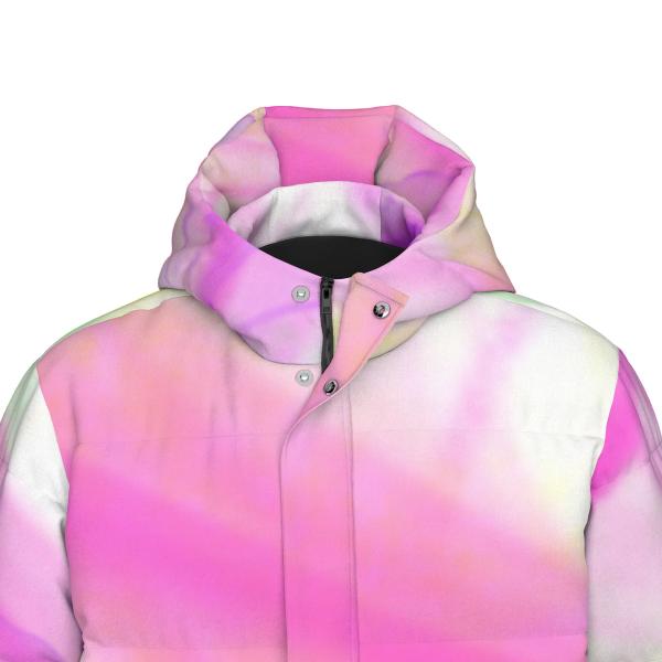 Warme Wintermantel mit Hundemotiv Hexe – Popart Hundemotiv, 90% Daunen, 10% Federn, bunt, stylisch, AmStaff, Staff, Staffordshire, Pitbull, Pit, Soka, Größe XS- 4XL