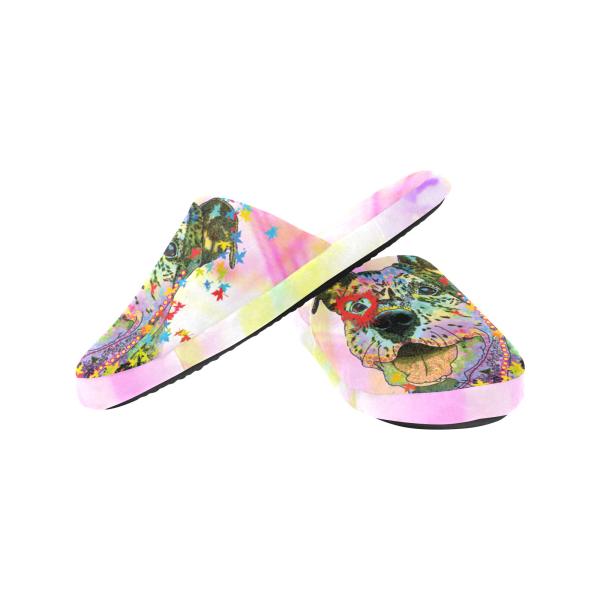 Hauspuschen Hundemotiv Hexe - Hausschuhe, Pantoffeln, Unisex, Grösse 35-43, bunt, Mischling, Mix, Staffordshire, Staff, Amstaff, Pitbull, Pit, SOKA, Listenhund