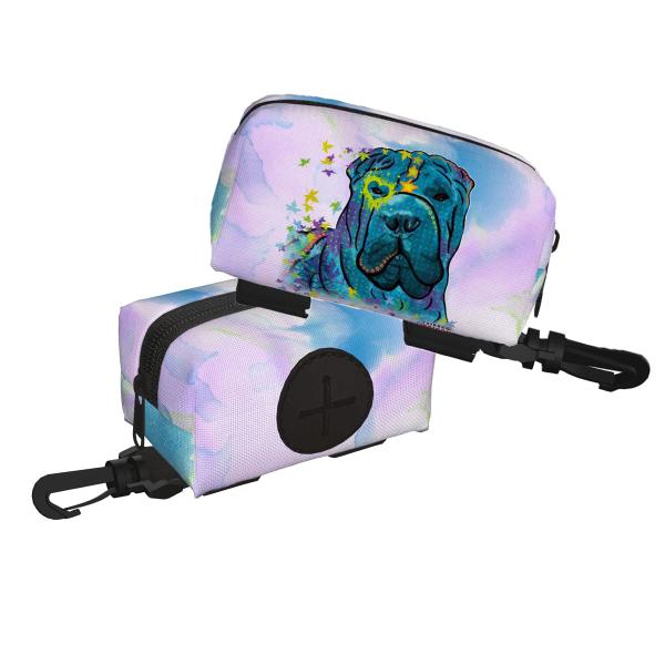 Kack & Pack mit Hundemotiv Itchy - Hundekottütentasche, Hundekotbeutelhalter, bunt, Polyster, Mischling, Mix, Shar Pei