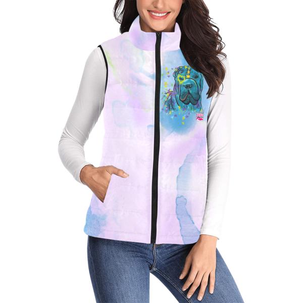 Weste mit Hundemotiv Itchy - 100 % Polyester, Wattiertes Futter, Ärmellos, bunt, Hundemotiv, Mischling, Mix, Shar Pei