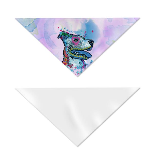 Hunde-Bandana JayJay - Popart Hundedesign, 100 % Polyester, 70x30 cm, verstellbar, waschbar