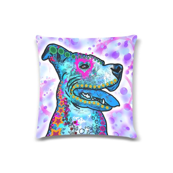 Sofakissen-Bezug JayJay- Popart Hundeporträt, 50x50 cm, Baumwolle & Polyester, beidseitig bedruckt, waschbar