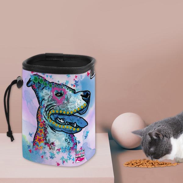 NomNom Bag JayJay - Leckerchenbeutel, Leckerli, Futterbeutel, bunt, Oxfordstoff, AmStaff, Staffordshire, Pit, Pitbull, SOKA, Listenhund