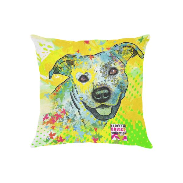 Entdecke dein neues Wohn-Accessoires! Mit dem bunten Kissen mit Hundemotiv pimpst du deine Wohnung auf.