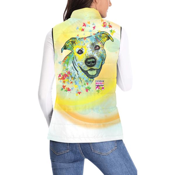 Weste mit Hundemotiv Kiki - 100 % Polyester, Wattiertes Futter, Ärmellos, bunt, Hundemotiv, AmStaff, Staff, Staffordshire, Pitbull, Pit