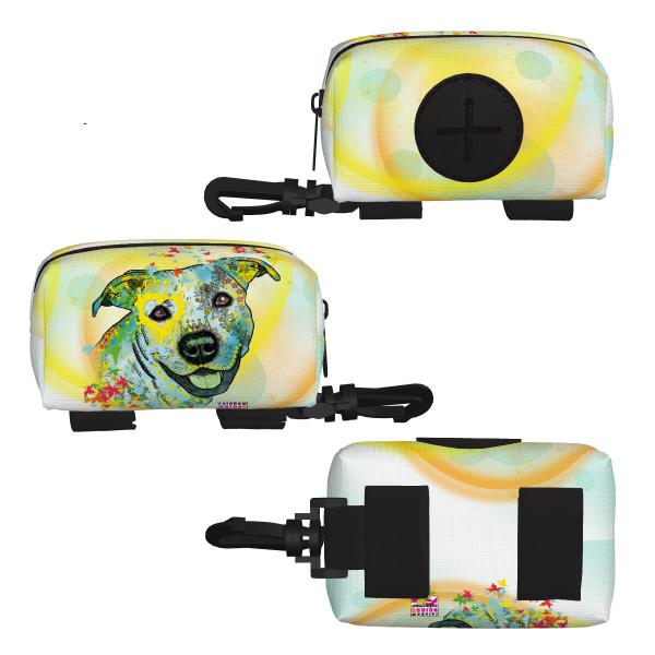 Kack & Pack mit Hundemotiv Kiki - Hundekottütentasche, Hundekotbeutelhalter, bunt, Polyster, Amstaff, Staff, Staffordshire, SOKA, Listenhund, Mischling, Mix