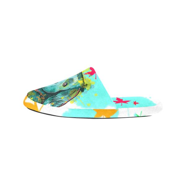 Hauspuschen Hundemotiv Krümel - Hausschuhe, Pantoffeln, Unisex, Grösse 35-43, bunt, Mischling, Mix, Chihauhau