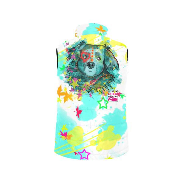 Weste mit Hundemotiv Krümel - 100 % Polyester, Wattiertes Futter, Ärmellos, bunt, Hundemotiv, Mischling, Mix, Chihauhau