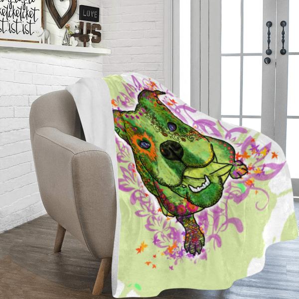 Decke Lani -  Fleecedecke, kuschlig, weich, bunt, Motive in Digitaler Popart, 152cm x 203cm, bunt, englische Bulldogge, english Bulldog, Bully
