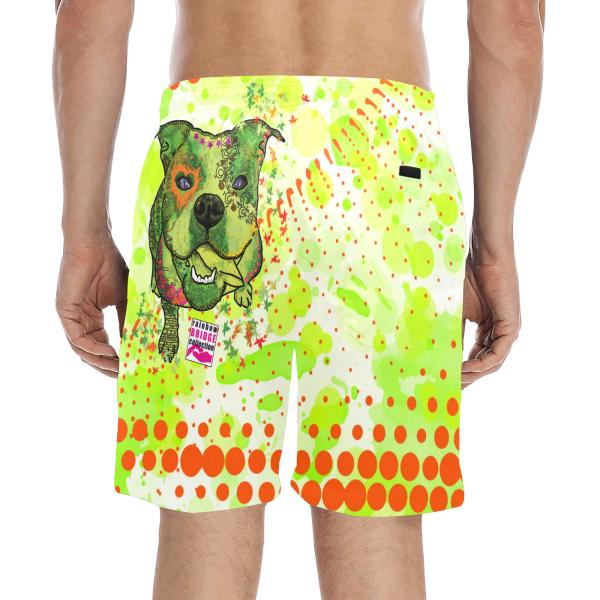 Badehose mit Hundemotiv Lani - Badehose, Shorts, Strand, bunt, Swimwear, Bademode, Mix, Mischling, Englische Bulldogge, Bully