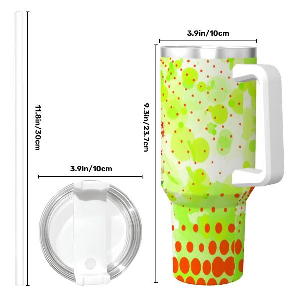 Tumbler mit Hundemotiv Lani - Edelstahl, Becher, 1L, mit Strohhalm, bunt, Motive in Digitaler Popart, Englische Bulldogge, Bully