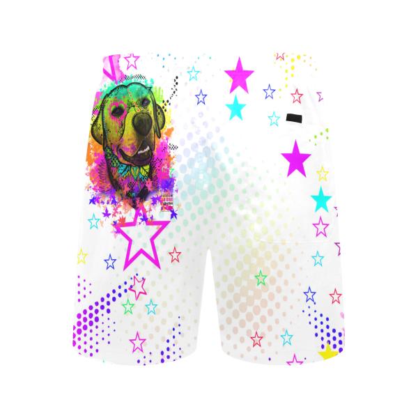 Badehose mit Hundemotiv Leo - Badehose, Shorts, Strand, bunt, Swimwear, Bademode, Mix, Mischling, Labrador, Labbi