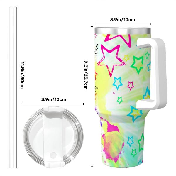 Tumbler mit Hundemotiv Leo - Edelstahl, Becher, 1L, mit Strohhalm, bunt, Motive in Digitaler Popart, Labrador, Labbi