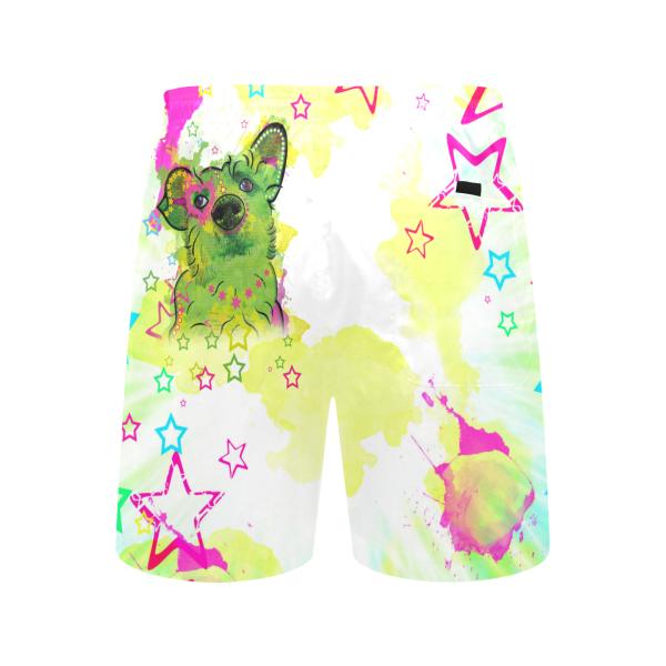Badehose mit Hundemotiv Luna - Badehose, Shorts, Strand, bunt, Swimwear, Mischling, Mix, Strassenhund