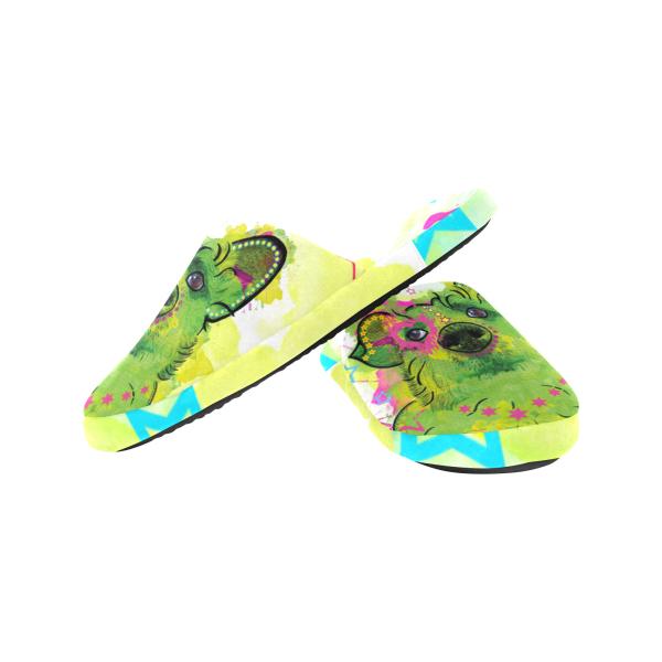 Hauspuschen Hundemotiv Luna - Hausschuhe, Pantoffeln, Unisex, Grösse 35-43, bunt, Mischling, Mix, Strassenhunde