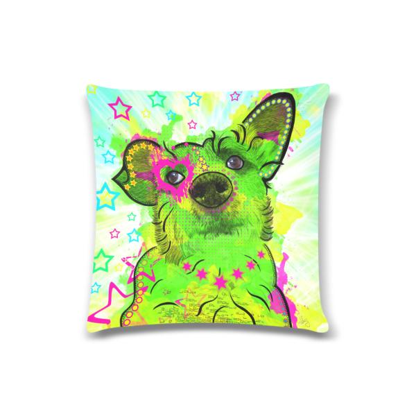 Sofakissen-Bezug Luna - Popart Hundeporträt, 50x50 cm, Baumwolle & Polyester, beidseitig bedruckt, waschbar - Kopie