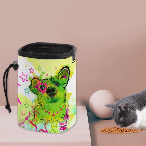 NomNom Bag Luna - Leckerchenbeutel, Leckerli, Futterbeutel, bunt, Oxfordstoff, Mix, Mischling, Strassenhund