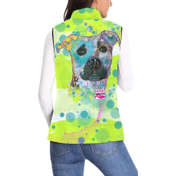 Weste mit Hundemotiv Mojito - 100 % Polyester, Wattiertes Futter, Ärmellos, bunt, Hundemotiv, AmStaff, Staff, Staffordshire, Pitbull, Pit