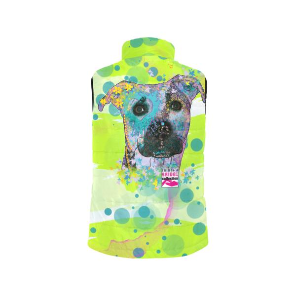 Weste mit Hundemotiv Mojito - 100 % Polyester, Wattiertes Futter, Ärmellos, bunt, Hundemotiv, AmStaff, Staff, Staffordshire, Pitbull, Pit