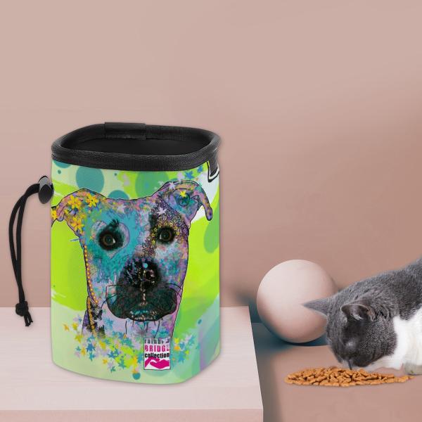 NomNom Bag Mojito - Leckerchenbeutel, Leckerli, Futterbeutel, bunt, Oxfordstoff, AmStaff, Staffordshire, Pit, Pitbull, SOKA, Listenhund