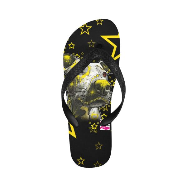 Flip Flops Hundemotiv Motte1 - Strandsandalen, Sandalen, bunt, Grösse 38-45, Unisex, AmStaff, Staffordshire, Staff, Pitbull, Pit, SOKA, Familienhunde
