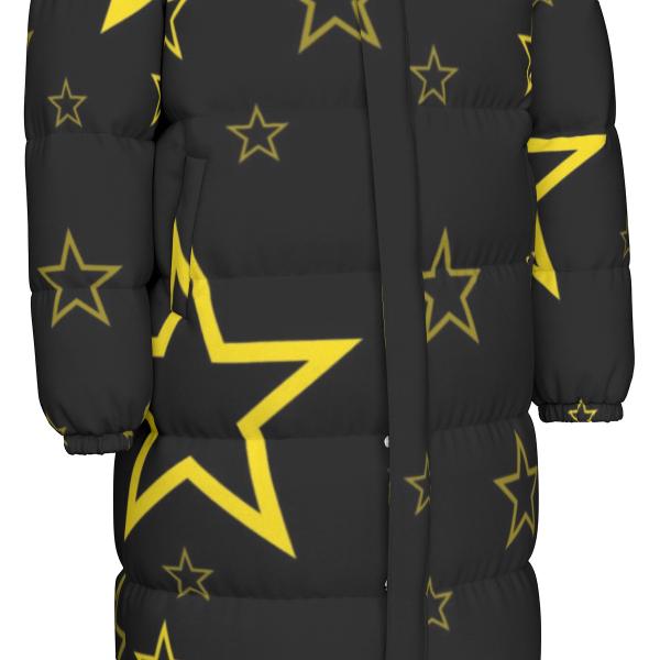 Warme Wintermantel mit Hundemotiv Motte1– Popart Hundemotiv, 90% Daunen, 10% Federn, bunt, stylisch, AmStaff, Staff, Staffordshire, Pitbull, Pit, Soka, Größe XS- 4XL