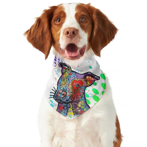 Hunde Bandana, Halstuch für Hunde, mit buntem Hundemotiv Motte3