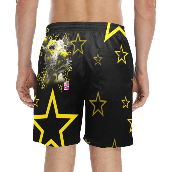 Badehose mit Hundemotiv Motte1 - Badehose, Shorts, Strand, bunt, Swimwear, Bademode, Staffordshire, AmStaff, Staff, Pitbull, Pit, SOKA, Listenhund