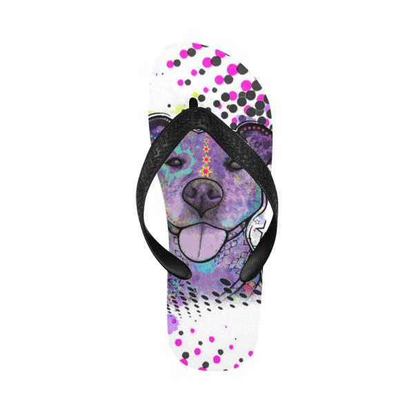 Flip Flops Hundemotiv Mäusi - Strandsandalen, Sandalen, bunt, Grösse 38-45, Unisex, AmStaff, Staffordshire, Staff, Pitbull, Pit, SOKA, Familienhunde