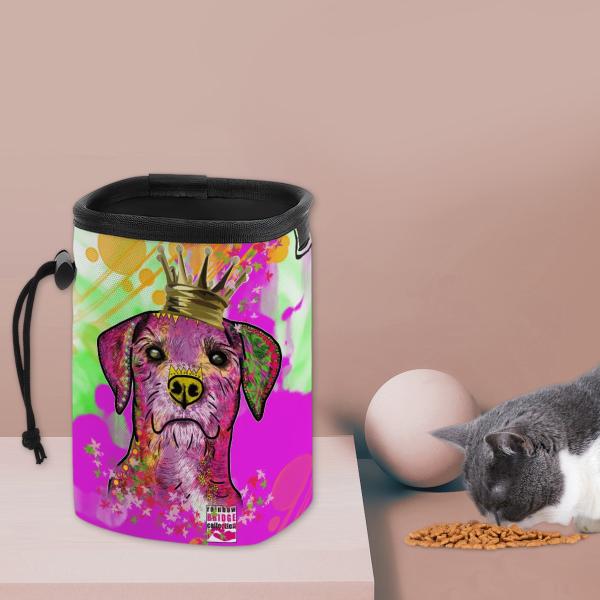 NomNom Bag Otis - Leckerchenbeutel, Leckerli, Futterbeutel, bunt, Oxfordstoff, Mix, Mischling, Strassenhund