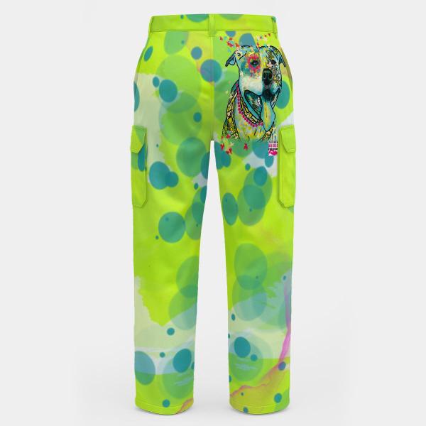 Cargohose mit Pablo - Hose, lang oder kurz, bunt, 100% Polyester, Grösse S-5XL, fester Stoff, Normale Passform, SOKA, Listenhund, AmStaff, Staff, Staffordshire, PitBull, Pit