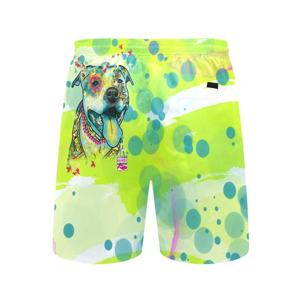 Badehose mit Hundemotiv Pablo - Badehose, Shorts, Strand, bunt, Swimwear, Bademode, Staffordshire, AmStaff, Staff, Pitbull, Pit, SOKA, Listenhund