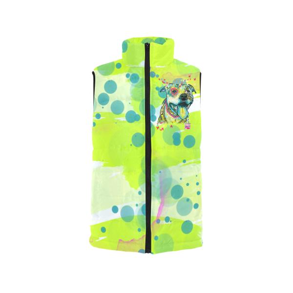 Weste mit Hundemotiv Pablo - 100 % Polyester, Wattiertes Futter, Ärmellos, bunt, Hundemotiv, AmStaff, Staff, Staffordshire, Pitbull, Pit