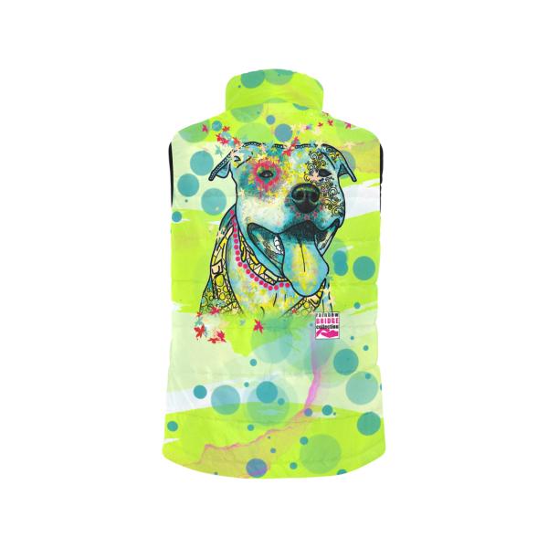 Weste mit Hundemotiv Pablo - 100 % Polyester, Wattiertes Futter, Ärmellos, bunt, Hundemotiv, AmStaff, Staff, Staffordshire, Pitbull, Pit