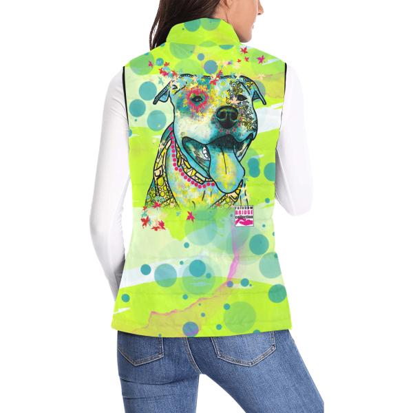 Weste mit Hundemotiv Pablo - 100 % Polyester, Wattiertes Futter, Ärmellos, bunt, Hundemotiv, AmStaff, Staff, Staffordshire, Pitbull, Pit