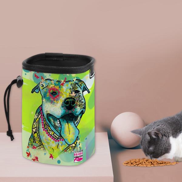 NomNom Bag Pablo - Leckerchenbeutel, Leckerli, Futterbeutel, bunt, Oxfordstoff, AmStaff, Staffordshire, Pit, Pitbull, SOKA, Listenhund