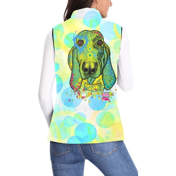 Weste mit Hundemotiv Paolo - 100 % Polyester, Wattiertes Futter, Ärmellos, bunt, Hundemotiv, Mischling, Mix, Basset Hound