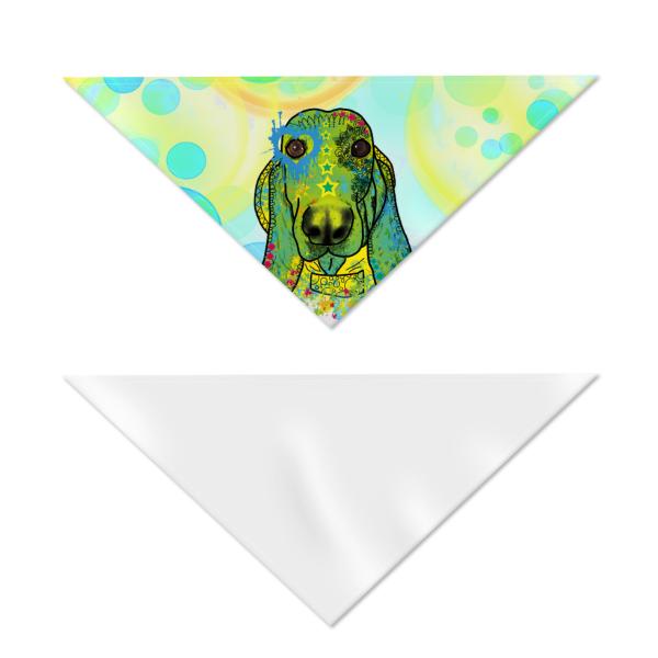Hunde-Bandana Paolo - Popart Hundedesign, 100 % Polyester, 70x30 cm, verstellbar, waschbar