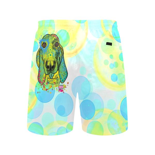 Badehose mit Hundemotiv Paolo - Badehose, Shorts, Strand, bunt, Swimwear, Bademode, Mix, Mischling, Basset Hound